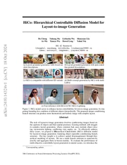 HiCo: Hierarchical Controllable Diffusion Model for Layout-to-image
  Generation