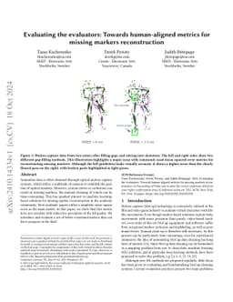 Evaluating the evaluators: Towards human-aligned metrics for missing markers reconstruction