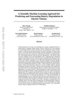 A Scientific Machine Learning Approach for Predicting and Forecasting
  Battery Degradation in Electric Vehicles