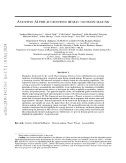Assistive AI for Augmenting Human Decision-making