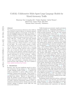 CoMAL: Collaborative Multi-Agent Large Language Models for Mixed-Autonomy Traffic