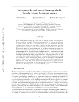 Interpretable end-to-end Neurosymbolic Reinforcement Learning agents