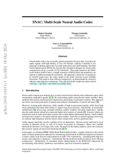 SNAC: Multi-Scale Neural Audio Codec