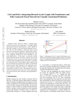 CaTs and DAGs: Integrating Directed Acyclic Graphs with Transformers and
  Fully-Connected Neural Networks for Causally Constrained Predictions
