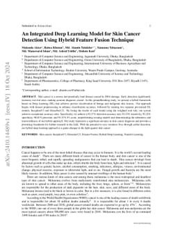 An Integrated Deep Learning Model for Skin Cancer Detection Using Hybrid
  Feature Fusion Technique
