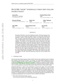 Do LLMs "know" internally when they follow instructions?