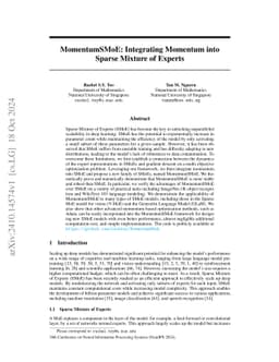 MomentumSMoE: Integrating Momentum into Sparse Mixture of Experts
