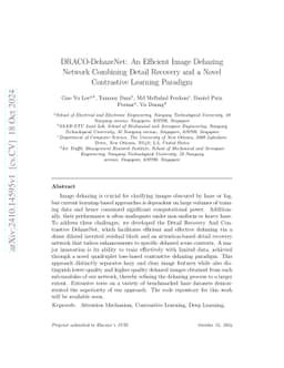 DRACO-DehazeNet: An Efficient Image Dehazing Network Combining Detail Recovery and a Novel Contrastive Learning Paradigm