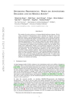 Diverging Preferences: When do Annotators Disagree and do Models Know?