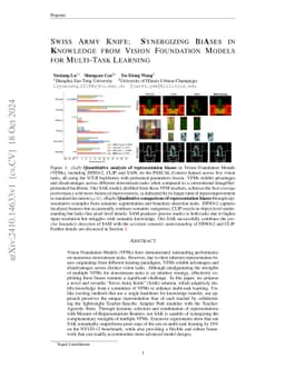 Swiss Army Knife: Synergizing Biases in Knowledge from Vision Foundation Models for Multi-Task Learning