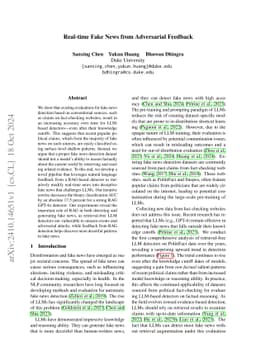 Real-time Fake News from Adversarial Feedback