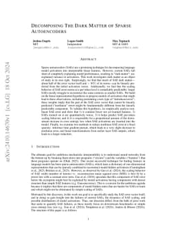 Decomposing The Dark Matter of Sparse Autoencoders