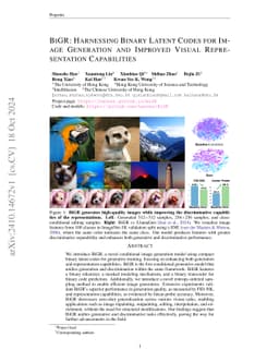BiGR: Harnessing Binary Latent Codes for Image Generation and Improved Visual Representation Capabilities
