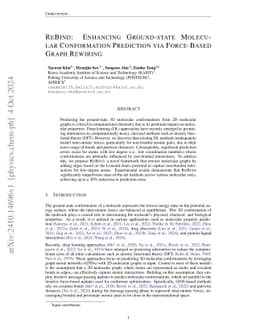 REBIND: Enhancing ground-state molecular conformation via force-based
  graph rewiring
