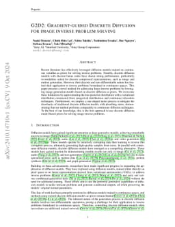 G2D2: Gradient-guided Discrete Diffusion for image inverse problem
  solving