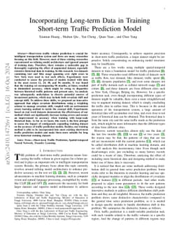 Incorporating Long-term Data in Training Short-term Traffic Prediction
  Model
