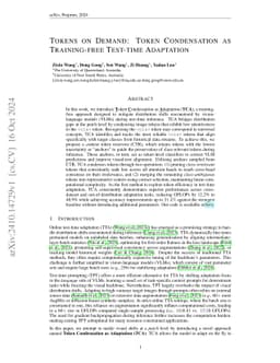 Is Less More? Exploring Token Condensation as Training-free Test-time Adaptation