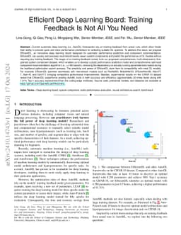 Efficient Deep Learning Board: Training Feedback Is Not All You Need