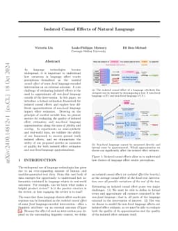 Isolated Causal Effects of Natural Language
