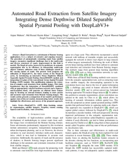 Automated Road Extraction from Satellite Imagery Integrating Dense
  Depthwise Dilated Separable Spatial Pyramid Pooling with DeepLabV3+