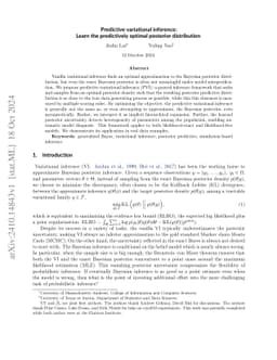 Predictive variational inference: Learn the predictively optimal posterior distribution