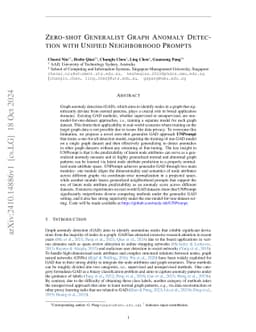 Zero-shot Generalist Graph Anomaly Detection with Unified Neighborhood
  Prompts