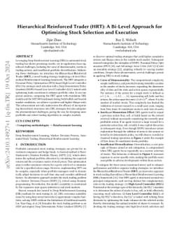 Hierarchical Reinforced Trader (HRT): A Bi-Level Approach for Optimizing
  Stock Selection and Execution