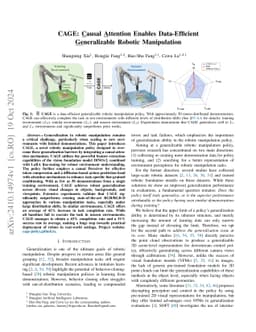 CAGE: Causal Attention Enables Data-Efficient Generalizable Robotic
  Manipulation