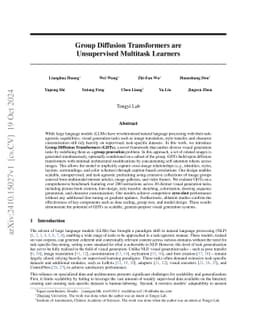 Group Diffusion Transformers are Unsupervised Multitask Learners