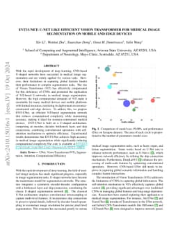 EViT-Unet: U-Net Like Efficient Vision Transformer for Medical Image
  Segmentation on Mobile and Edge Devices