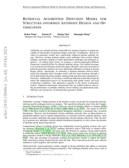 Retrieval Augmented Diffusion Model for Structure-informed Antibody
  Design and Optimization