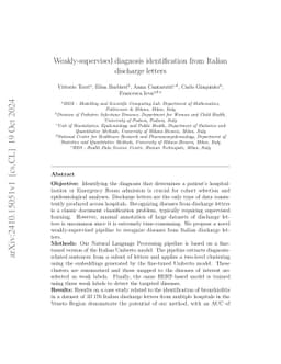 Weakly-supervised diagnosis identification from Italian discharge
  letters