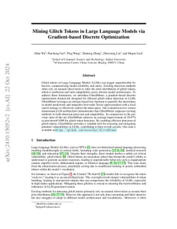 GlitchMiner: Mining Glitch Tokens in Large Language Models via
  Gradient-based Discrete Optimization