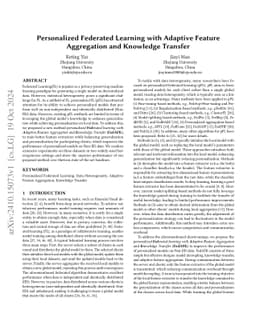 Personalized Federated Learning with Adaptive Feature Aggregation and
  Knowledge Transfer