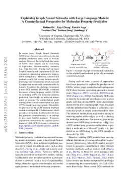Explaining Graph Neural Networks with Large Language Models: A
  Counterfactual Perspective for Molecular Property Prediction