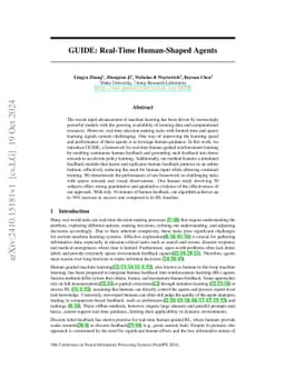 GUIDE: Real-Time Human-Shaped Agents
