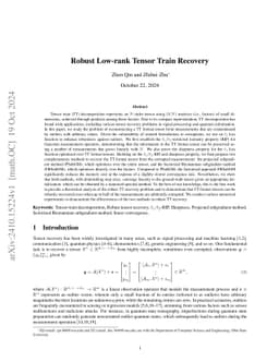 Robust Low-rank Tensor Train Recovery