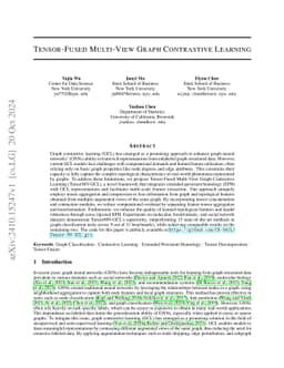 Tensor-Fused Multi-View Graph Contrastive Learning
