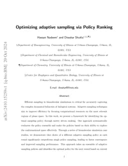 Optimizing adaptive sampling via Policy Ranking