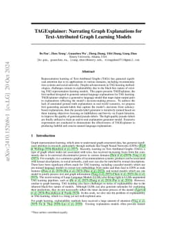 TAGExplainer: Narrating Graph Explanations for Text-Attributed Graph
  Learning Models