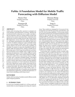 FoMo: A Foundation Model for Mobile Traffic Forecasting with Diffusion Model