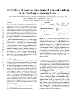 EPIC: Efficient Position-Independent Context Caching for Serving Large Language Models
