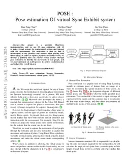POSE: Pose estimation Of virtual Sync Exhibit system