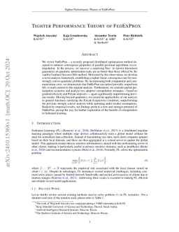 Tighter Performance Theory of FedExProx