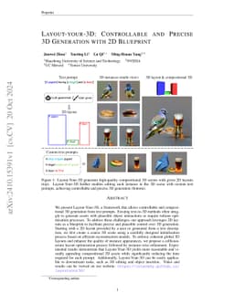 Layout-your-3D: Controllable and Precise 3D Generation with 2D Blueprint