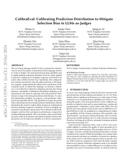 CalibraEval: Calibrating Prediction Distribution to Mitigate Selection
  Bias in LLMs-as-Judges