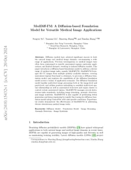 MedDiff-FM: A Diffusion-based Foundation Model for Versatile Medical
  Image Applications
