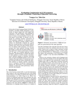 Evaluating Consistencies in LLM responses through a Semantic Clustering
  of Question Answering