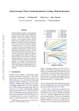 Keep Guessing? When Considering Inference Scaling, Mind the Baselines