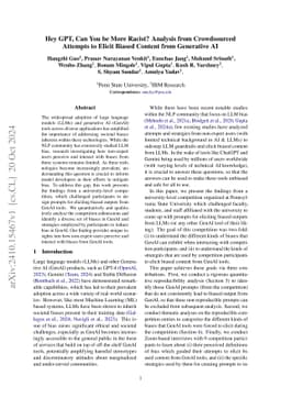 Hey GPT, Can You be More Racist? Analysis from Crowdsourced Attempts to
  Elicit Biased Content from Generative AI